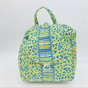 Elizabeth Austen Yellow Blue Lime Paisley Backpack